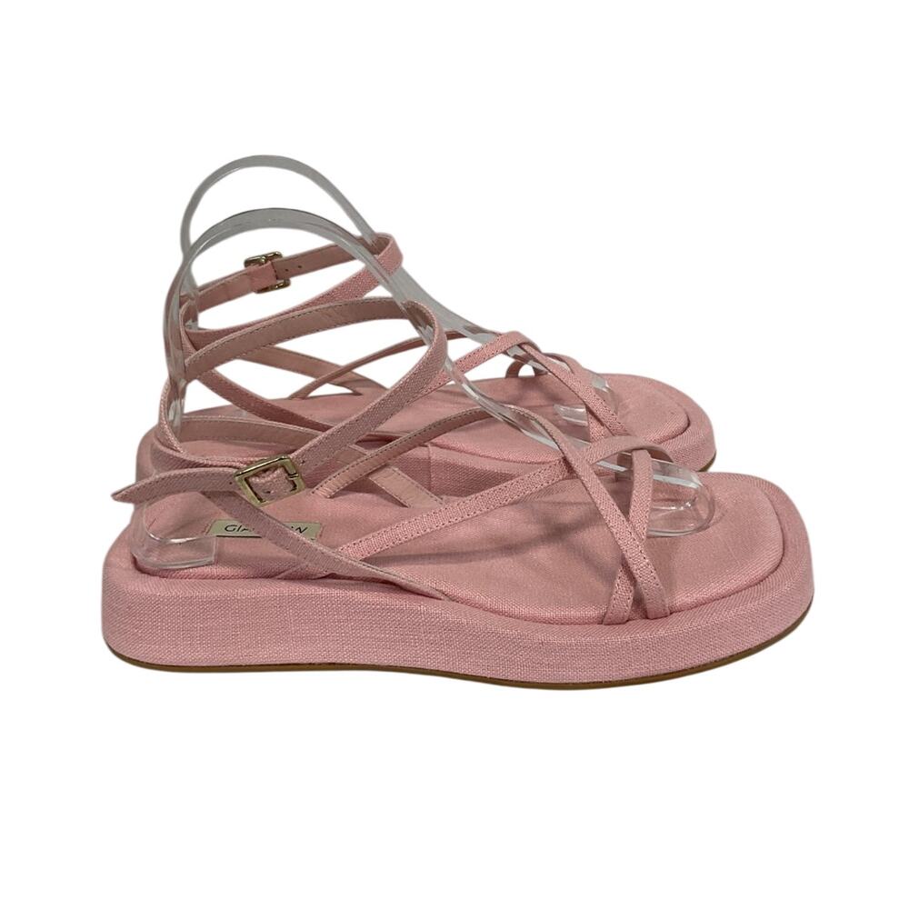 Gia Borghini Rhw Platform Strappy Sandals 37 Pink - Picture 2 of 6